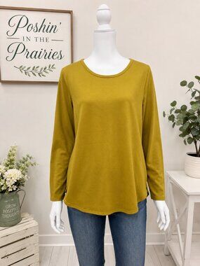 4 for $25 🍒 Joe Fresh Olive Long Sleeve Women's Top 1x